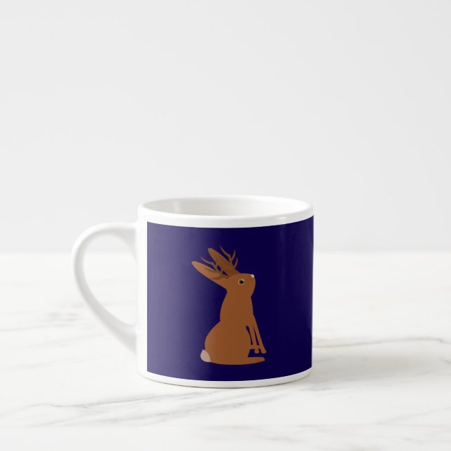 Tasse Expresso Halloween Jackalope Trou ou traitement (Gauche)