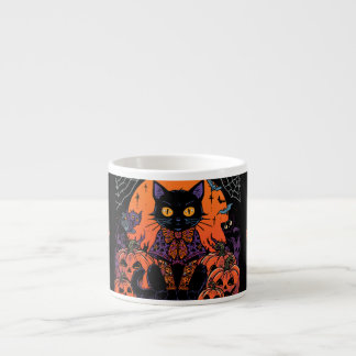 Tasse Expresso Halloween, The Pumpkin Patch Prowler, Black Cat