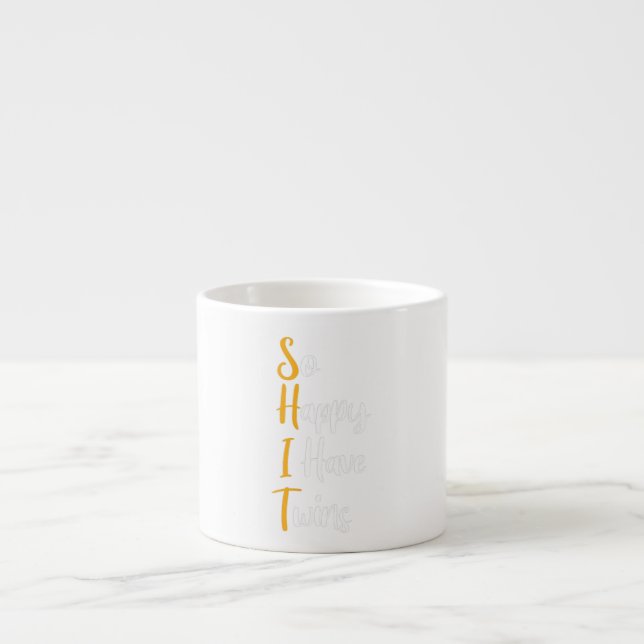 Tasse Expresso Heureux J'Ai Des Jumeaux Drôle Maman Papa Parent D (Devant)