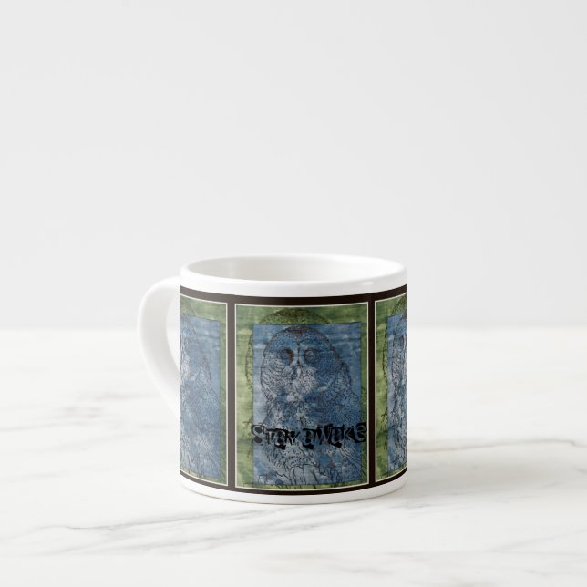 Tasse Expresso Hibou éveillé de séjour (Devant gauche)