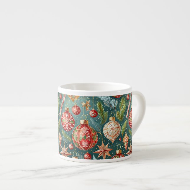 Tasse Expresso Holiday Ornaments  (Devant droit)