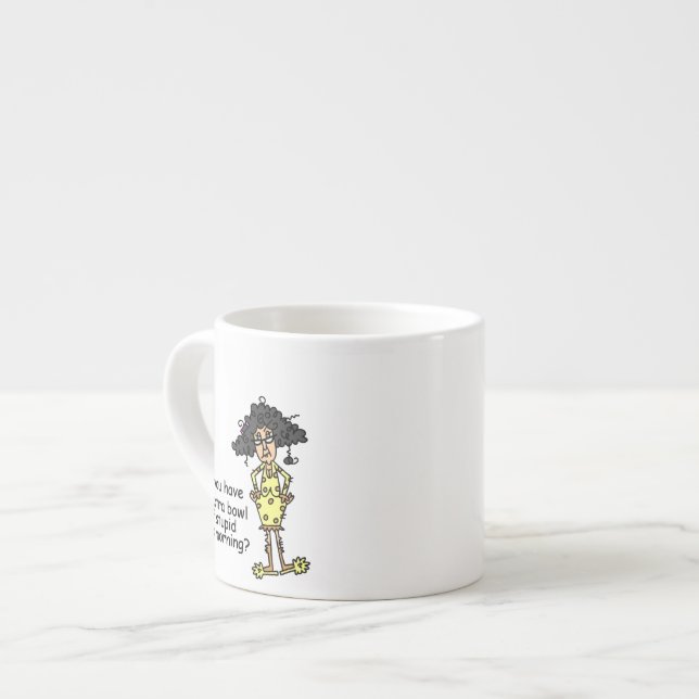 Tasse Expresso Humour de stupidité (Devant gauche)