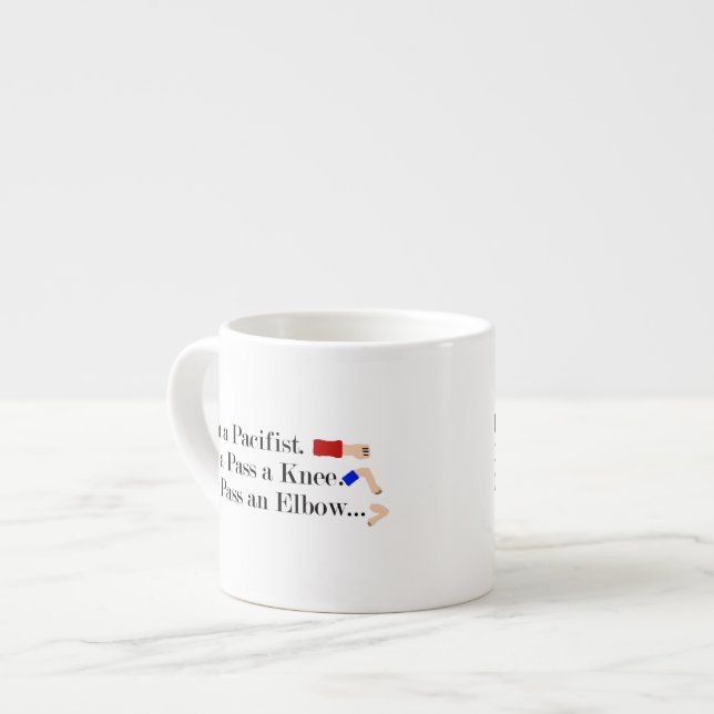 Tasse Expresso Humour pacifiste mixed martial art (Devant gauche)