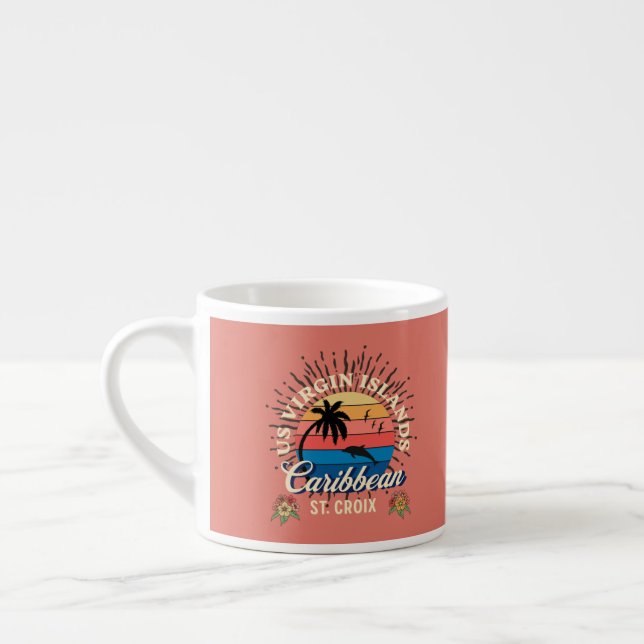 Tasse Expresso Îles Vierges américaines Sainte-Croix USVI Sunset  (Gauche)