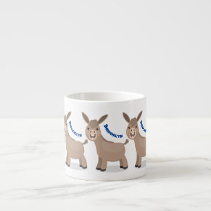 Tasse Expresso Illustration d'âne miniature joyeux
