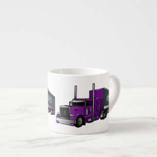 Tasse Expresso Illustration de camion semi-remorque