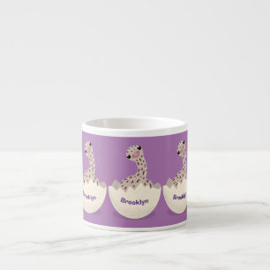 Tasse Expresso Illustration de dessin animé d'un bébé autruche mi