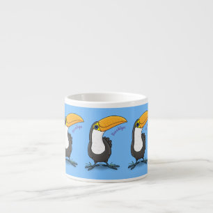 Tasse Expresso Illustration de dessin humoristique du toucan joye