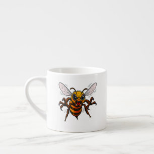 Tasse Expresso Illustration de guêpe agressive en dessin animé