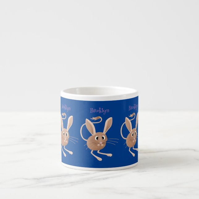 Tasse Expresso Illustration de jerboa aux longues oreilles (Devant)
