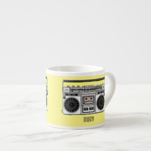 Tasse Expresso Illustration de la bande dessinée radio