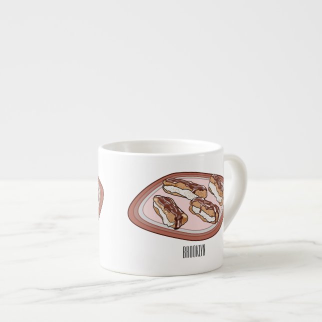 Tasse Expresso Illustration de l'éclair de chocolat (Devant droit)