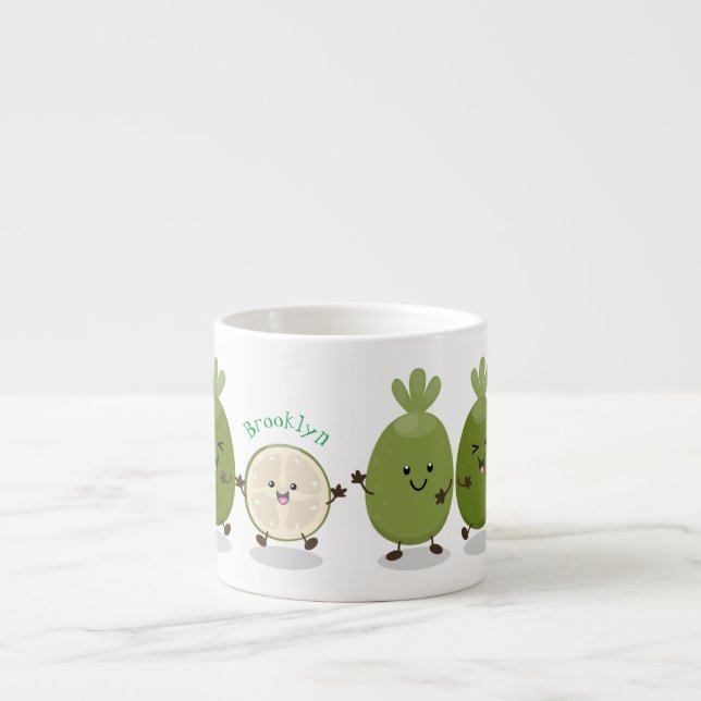 Tasse Expresso Illustration de mignonne guava feijoa (Devant)