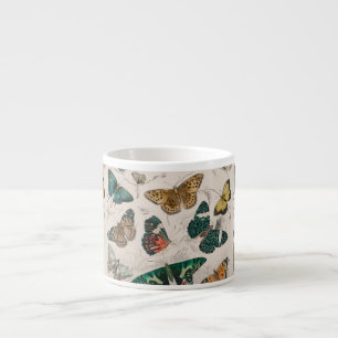 Tasse Expresso Illustration de papillon antique : 1820 Orfèvre