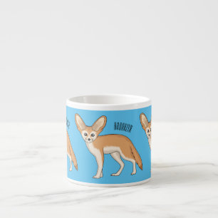 Tasse Expresso illustration de renard fennec de dessin animé