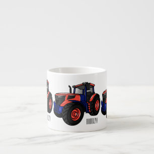 Tasse Expresso Illustration de tracteur de dessin animé 
