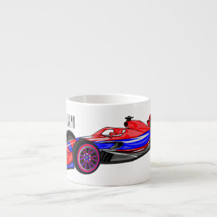 Tasse Expresso Illustration de voiture de course professionnelle