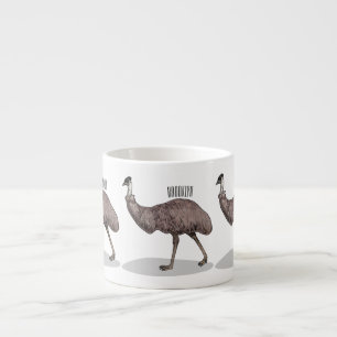 Tasse Expresso Illustration d'Emu bird