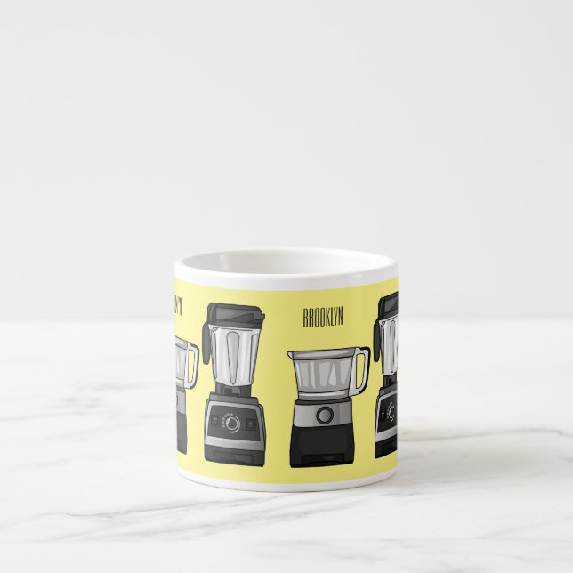 Tasse Expresso Illustration du processeur et du mixeur alimentair (Devant)