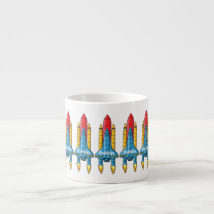Tasse Expresso Illustration d'un vaisseau de fusées