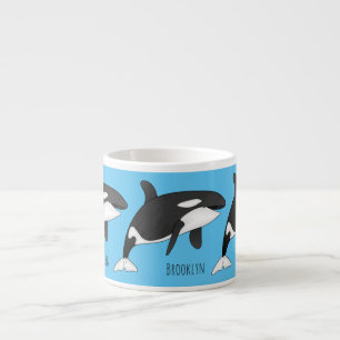 Tasse Expresso Illustration d'une baleine tueuse