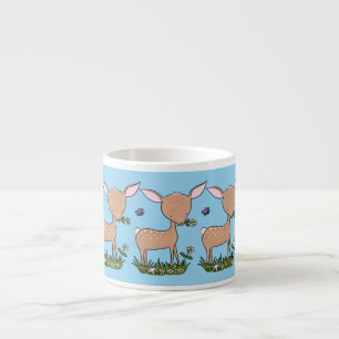 Tasse Expresso Illustration d'une jolie dessin de cerf de bébé he
