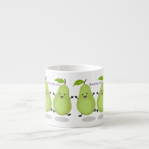 Tasse Expresso Illustration d'une paire de poires mignonne