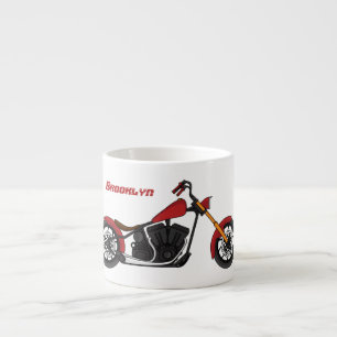 Tasse Expresso Illustration motocyclette de style hélicoïdal