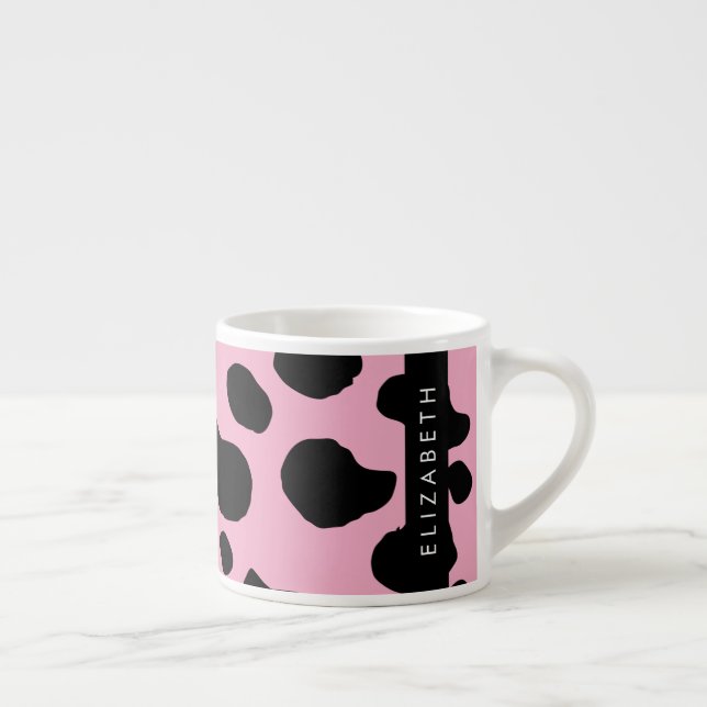Tasse Expresso Impression De Vache, Spots De Vache, Vache Rose, V (Droite)