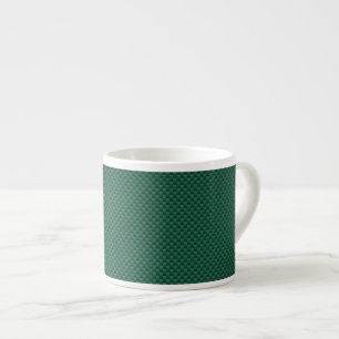 Tasse Expresso Impression turquoise en fibre de carbone verte