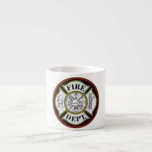 Tasse Expresso Insigne rond de corps de sapeurs-pompiers