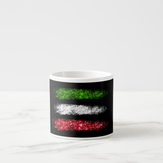 Tasse Expresso *~* ITALIE ITALIE Drapeau ITALIEN Abstrait simple (Devant)