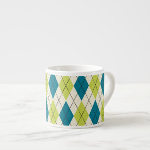 Tasse Expresso Jacquard bleu et vert