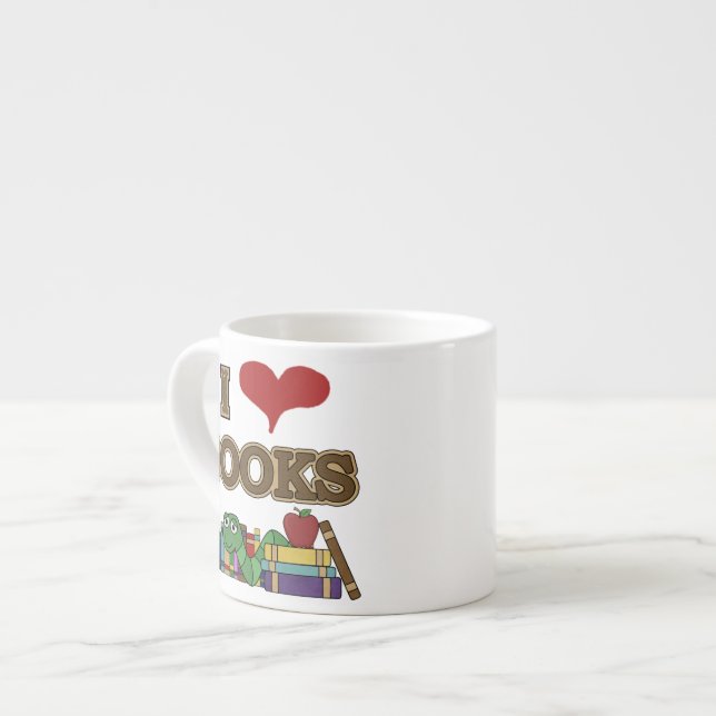 Tasse Expresso J'aime des livres (Devant gauche)