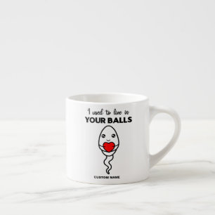 Tasse Expresso J'Avais L'Habitude De Vivre Dans Tes Boules, Nom P