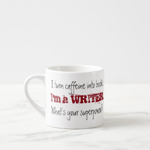 Tasse Expresso Je suis un auteur. La publicité rouge de stylos de