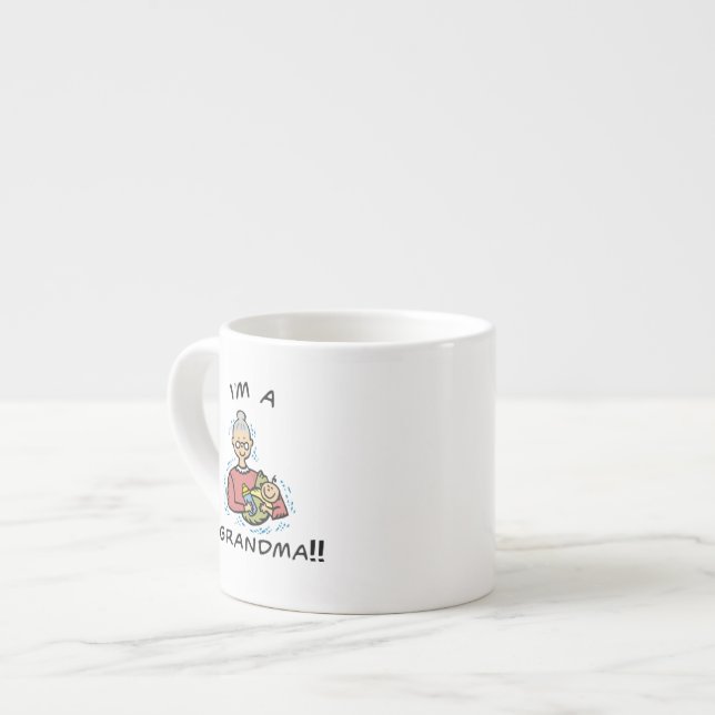 Tasse Expresso Je suis une grand-mère et des cadeaux pour bébés (Devant gauche)