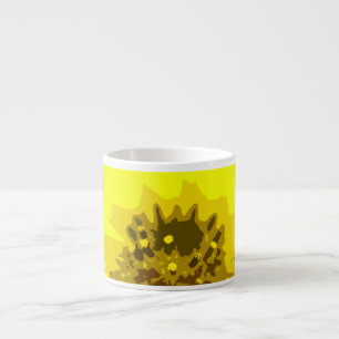 Tasse Expresso Joli Abstrait Vivid Fleur de marguerite Jaune