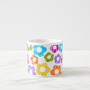 Tasse Expresso Joli motif floral fleuri coloré girly joyeux