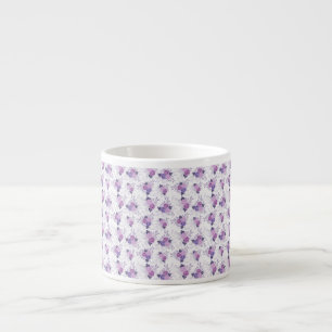 Tasse Expresso Jolie Fleur Rose Violet