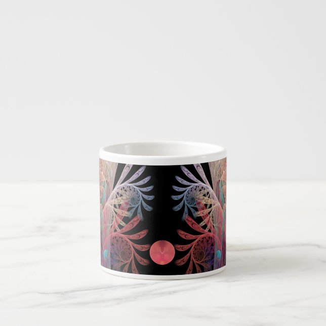 Tasse Expresso Jonglage Abstrait Moderne Fantaisie Art Fractal (Devant)
