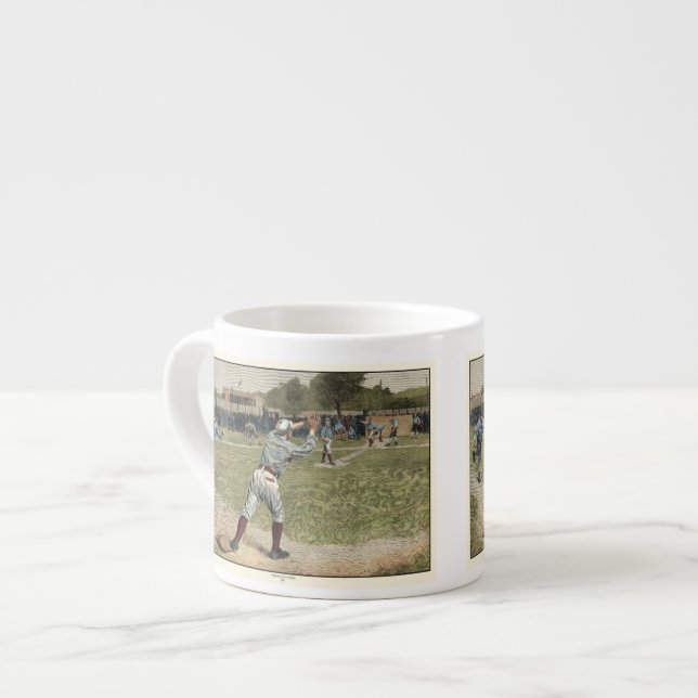 Tasse Expresso Joueur de baseball lancé à la deuxième base (Devant gauche)