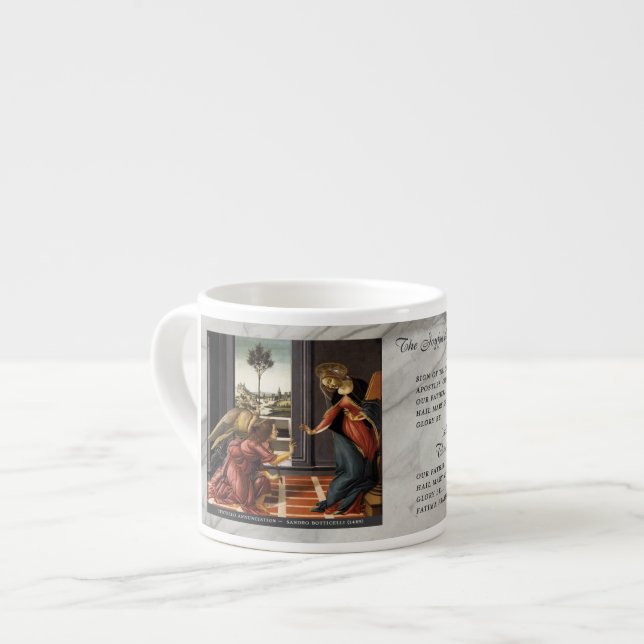 Tasse Expresso Joyful Mysteries of the Rosary #1: Annunciation (Devant gauche)