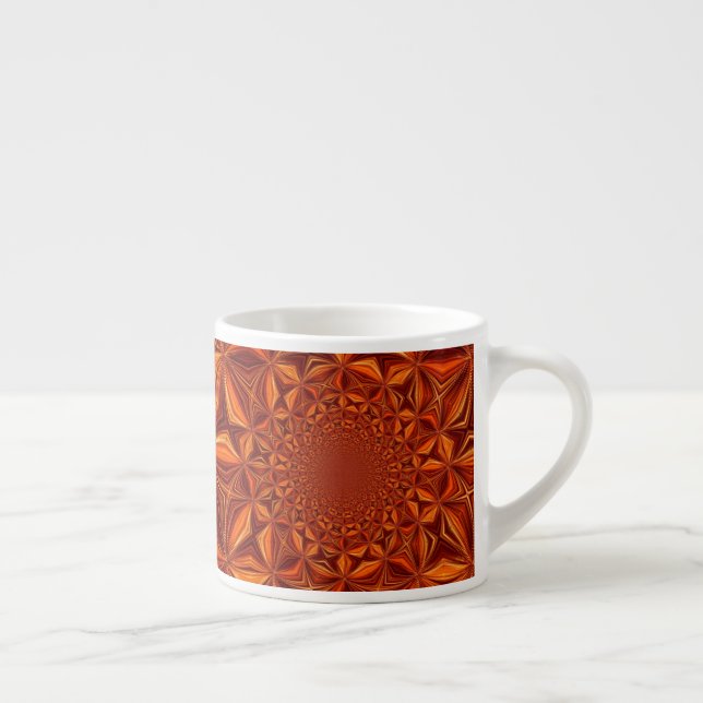 Tasse Expresso Kaleidoscope Red Digital Art Pattern-67546 (Droite)