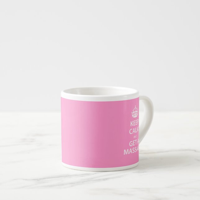 Tasse Expresso Keep Calm and Get a massage (Devant droit)