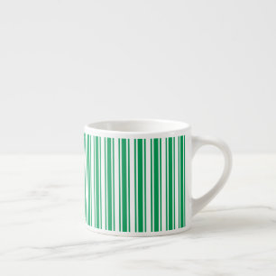 Tasse Expresso Kelly landes de bonbons vertes et blanches