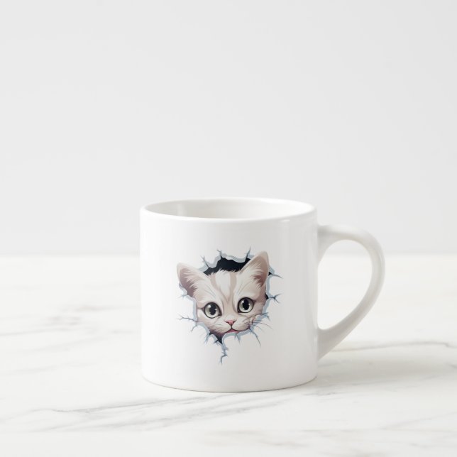 Tasse Expresso Kitten Briser à travers la Coupe Espresso (Droite)