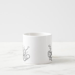 Tasse Expresso Kraken - poulpe géant noir/Cthulu