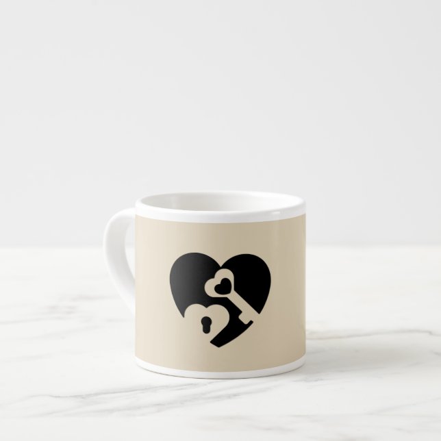 Tasse Expresso La clé à mon coeur (Devant gauche)