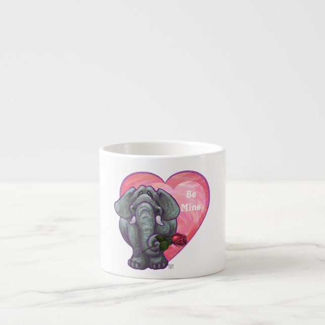 Tasse Expresso La Saint-Valentin des éléphants (Devant)